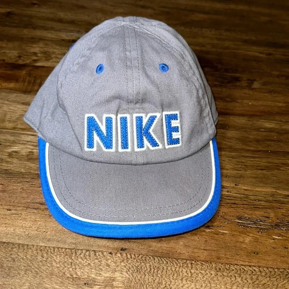 Nike Ball Cap Hat Blue Gray Accessories Velcro Kids TODDLER Adjustable - Picture 1 of 7